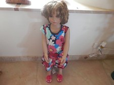 NWT GIRL ORG $44 TODDLER DRESS IN BRIGHT COLORS & FLIP FLOPS  W/FLOWER SIZE 4