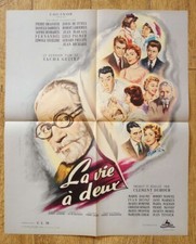 VIE A DEUX Fernandel Louis de funes affiche cinema originale 49x60 cm '58