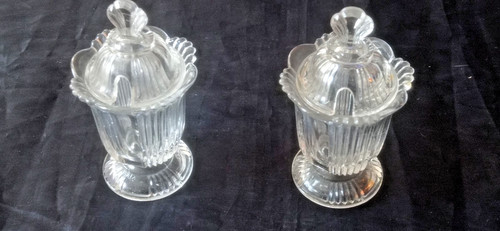 Paire moutardier cristal - ,