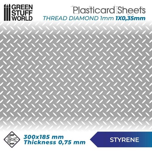 Plaque plasticard texturé - plaque, de