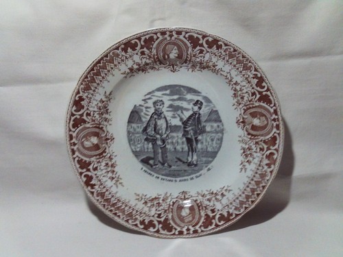 Ancienne assiette parlante - , en