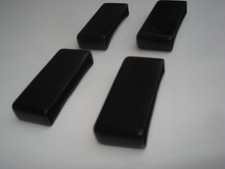 Lot de 4 embouts enveloppants pour fer plat 50x10mm noir patin chaise