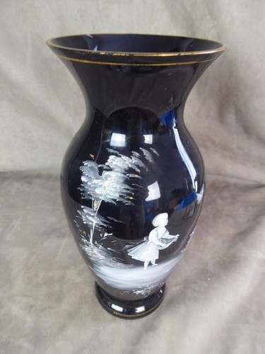 Beau vase opaline emaillee - beau,