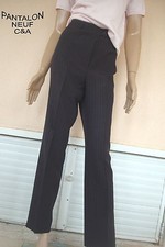PANTALON ECOSSAIS MADRAS NOIR/BORDEAUX C & A NEUF T 42/44