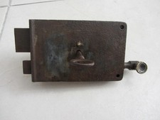 Serrure à tirette avec clé fin - 19e siècle