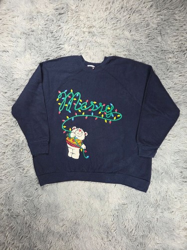 Sweat vintage 90s noël merry - 90s,