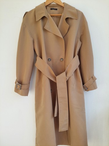Trench long femme camel - trench,