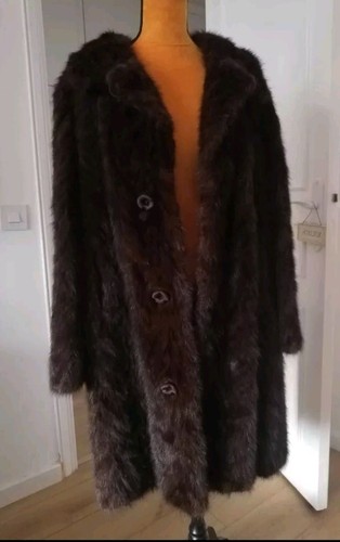 Vintage manteau fourrure - -, +