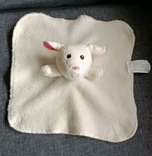 1551?Doudou plat mouton Agneau crème nez rose TOMAWAK