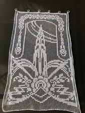 RIDEAU EN POINT FILET noué et