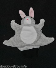 Peluche Doudou Marionnette Lapin BELEDUC GMBH Item Blanc Gris Rose Noir NEUF