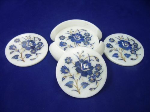 Marbre thé coaster set lapis - thé,