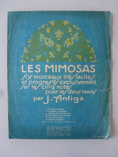 Ancienne partition musique - de,