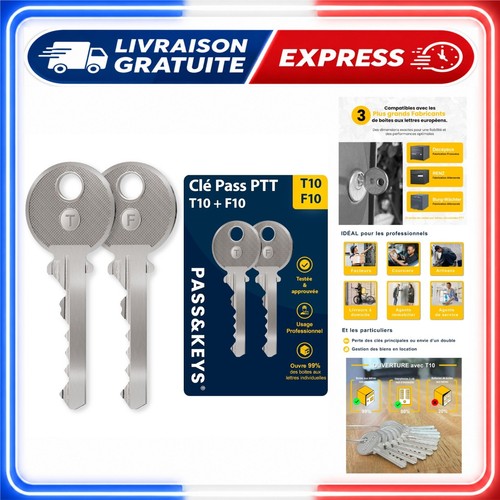 Clés pass ptt t10 f10 - pass, pour
