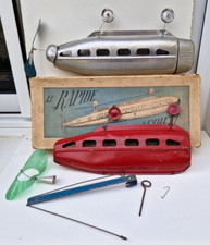 Rare Ballon Dirigeable Le Rapide Aérien jouet ancien tôle en aluminium en boite