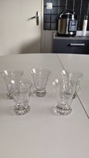 5 VERRES à liqueur  CRISTAL