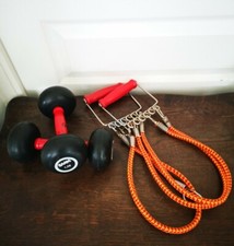 Vintage Sport Musculation Ensemble Paire Haltères SAAM 1 kg + Extenseur 