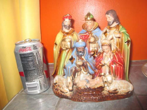 Pretty nativity scene tealight - scene,
