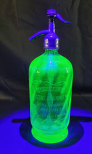 Syphon vintage eau de seltz Ouraline, "Château Chinon" #uraniumglass#ouraline.