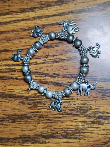 Bracelet with elephant - bracelet, charms