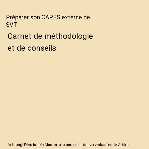 Préparer son capes externe - préparer, de