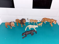 0112244 Lot Figurines schleich Papo animaux félins lions panthère tigre etc