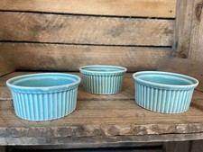 3 anciens ramequins en porcelaine à feu Pillivuyt et Cie Mehun