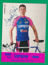 CYCLISME carte cycliste SWORADA JAN équipe LAMPRE POLTI 1993 signée