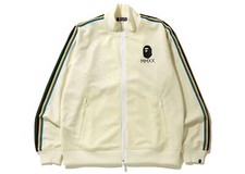 BAPE A Bathing Ape Line Sleeve Jersey Top Ivory L size 