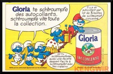   Print AD SMURF SCHTROUMPF  Publicité  GLORIA Vintage 80's   Pub 