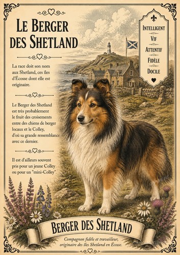 Affiche berger des - affiche, a4