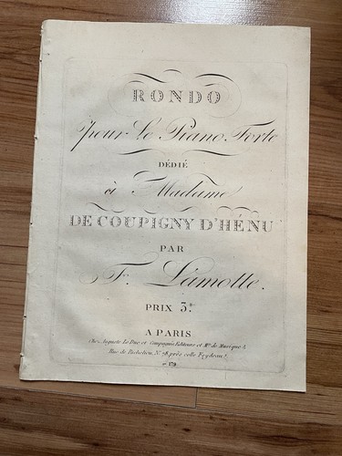 Lamotte rondo pour le piano - f,,