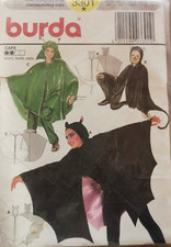 3301 PATRON BURDA CREATIONS COSTUME CAPE CHAT FEE CHAUVE-SOURIS  6 AU 15 ANS