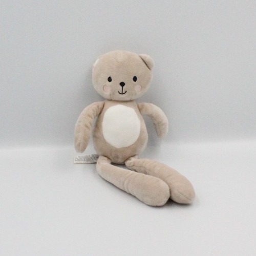Doudou ours beige blanc simba - doudou,