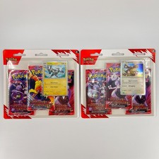 Pokémon TCG Lot de 2x Tripack EV10 Rivalités Destinées Artset Team Rocket Cartes