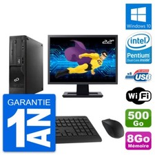 PC Fujitsu E510 DT Ecran 22" Pentium G2020 RAM 8Go Disque 500Go Windows 10 Wifi