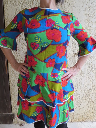 Robe fleurs vintage - robe, années