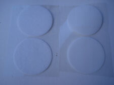 2 Pastilles rondes 80mm scratch blanc autocollant (Bande agrippante adhesive) 
