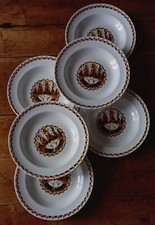 x6 grandes assiettes Art Deco