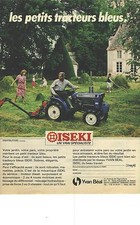 PUBLICITE  1983  ISEKI les petits tracteurs bleus