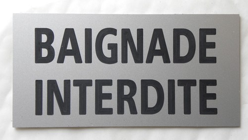 Plaque panneau baignade - panneau, "baignade