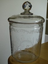ST LOUIS 1 ANCIEN POT A BISCUITS EN CRISTAL MODELE MICADO EPOQUE 1920