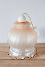 Suspension en Opaline Rose et Blanc Dégradé Plafonnier Forme Tulipe 22,3 cm