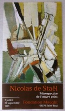 NICOLAS DE STAEL affiche originale exposition 1991