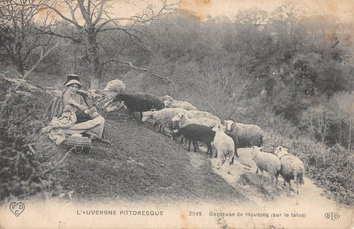 Cpa auvergne gardeuse de - auvergne, /