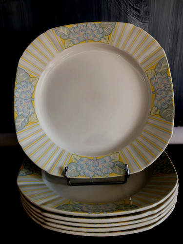 Assiettes plates faïence - 6,