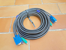 Câble KVM 5m VGA PS2 3-en-1 Computer Clavier Souris Écran