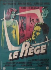 THE TRAP - RAF VALLONE - SEXY WOMAN - ORIGINAL LARGE FRENCH MOVIE POSTER