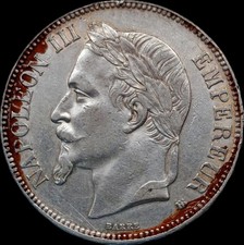 NAPOLÉON III 5 FRANCS 1869 BB