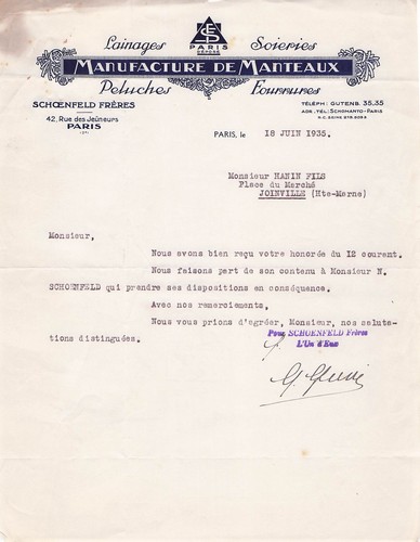 Paris fourrures schoenfeld - fourrures,